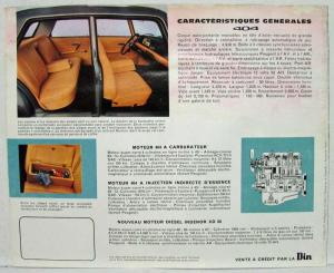 1964 Peugeot 404 Grand Tourisme & Super-Luxe Sales Folder - French Text