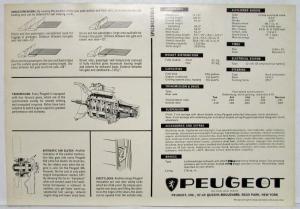 1960-1965 Peugeot 404 Station Wagon Car of a Lifetime Spec Sheet