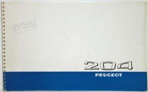 1967 Peugeot 204 Spiral Bound Sales Booklet with Acetate Overlays - French Text