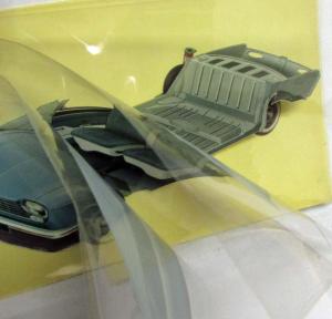 1967 Peugeot 204 Spiral Bound Sales Booklet with Acetate Overlays - French Text