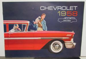 1958 Chevrolet Nomad Yeoman Brookwood Station Wagon Sales Brochure Original