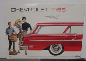 1958 Chevrolet Nomad Yeoman Brookwood Station Wagon Sales Brochure Original