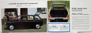 1970 Peugeot 204 Sedan and Station Wagon Sales Brochure - French Text