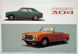 1970 Peugeot 304 Sales Brochure - French Text