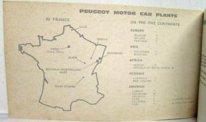 1972 Peugeot Automobiles Production Car Plants Booklet