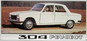 1972 Peugeot 304 Sales Folder Spec Sheet - French Text