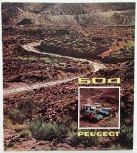 1974 Peugeot 504 Wagon Cowboy Western Movie Shoot Sales Brochure - German Text