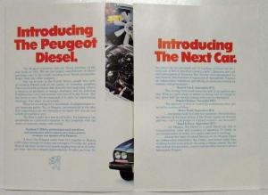 1974 Peugeot 504 Diesel Introduced to America Sales Folder