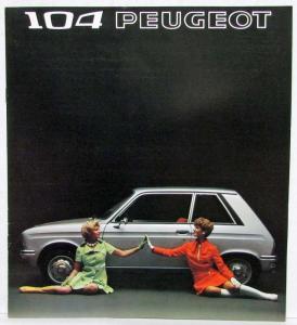 1974 Peugeot 104 Sales Brochure - French Text