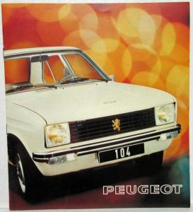 1975 Peugeot 104 Sales Brochure