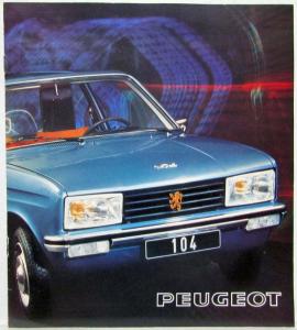 1975 Peugeot 104 Coupe Sales Brochure - French Text