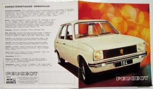 1975 Peugeot 104 Sedan Sales Brochure - French Text
