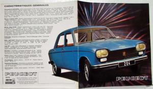 1975 Peugeot 204 Sedan and Station Wagon Sales Brochure - French Text