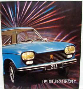 1975 Peugeot 204 Sedan and Station Wagon Sales Brochure - French Text