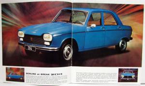 1975 Peugeot 204 Sedan and Station Wagon Sales Brochure - French Text
