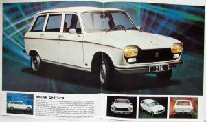 1975 Peugeot 204 Sedan and Station Wagon Sales Brochure - French Text