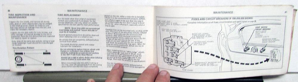 1971 Ford Truck Original Owner's Manual, Operator Guide, Fuses & Fluids, Bishko