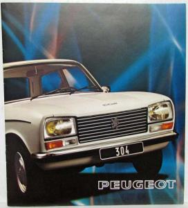 1975 Peugeot 304 Sedan and Station Wagon Sales Brochure - French Text