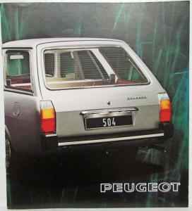 1975 Peugeot 504 Station Wagon Sales Brochure - French Text