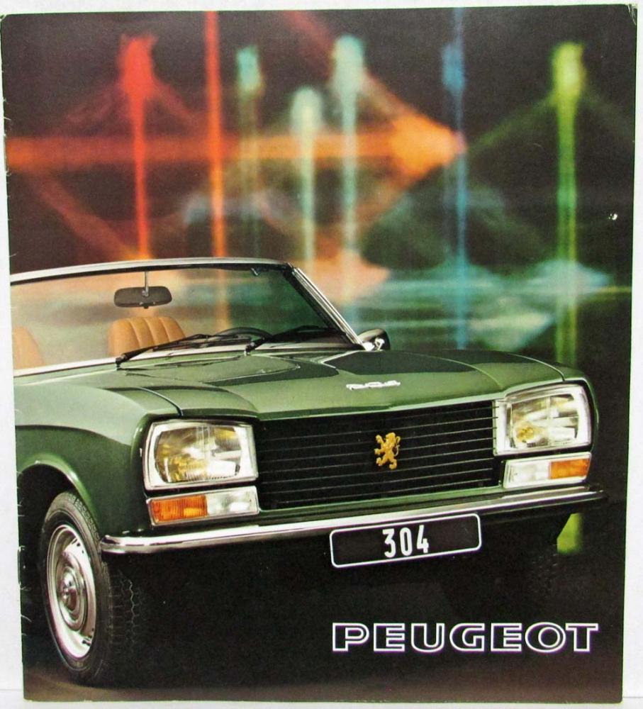 204/ 304 /504 /604  gamme 1975-76 coupé cabriolet PEUGEOT catalogue gamme 104 