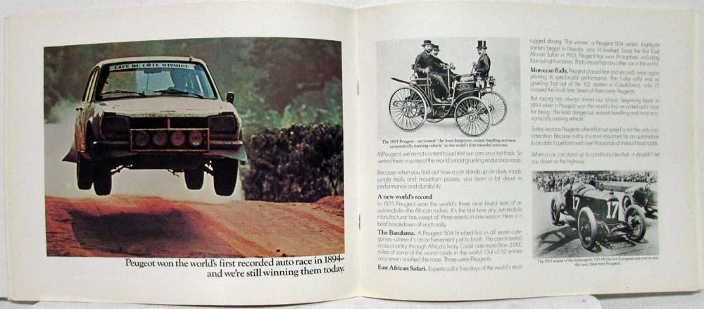 1976 Peugeot 504 Diesel Wagon Sales Brochure Sheet