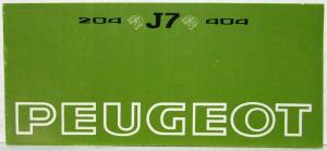 1976 Peugeot 204 404 & J7 Sales Brochure - French Text