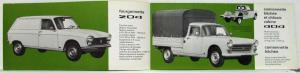 1976 Peugeot 204 404 & J7 Sales Brochure - French Text