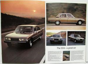 1976 Peugeot 604 SL Sales Brochure