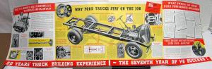 1938 Ford V8 Trucks Stake Chassis Cab Dump Panel Driveaway Chassis Sales Folder