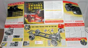 1938 Ford V8 Trucks Stake Chassis Cab Dump Panel Driveaway Chassis Sales Folder