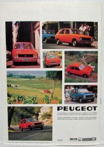 1976 Peugeot 104 Sedan Sales Brochure - French Text