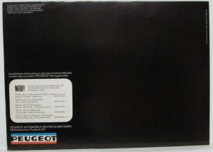 1976 Peugeot Full Line 104 204 304 404 504 604 Sales Folder Poster - German Text