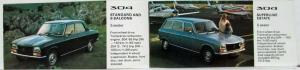 1976 Peugeot Full Line 104 204 304 504 604 Sales Brochure