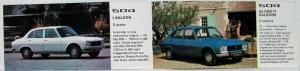 1976 Peugeot Full Line 104 204 304 504 604 Sales Brochure