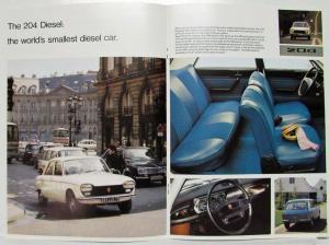 1976 Peugeot 204 & 504 Diesel Sales Brochure