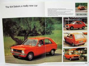 1976 Peugeot Export 104 Sales Brochure