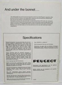 1976 Peugeot Export 104 Sales Brochure