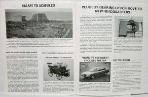 1976 Peugeot News June/July Vol 2 No 2 Edition Newsletter for Dealers