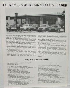 1976 Peugeot News June/July Vol 2 No 2 Edition Newsletter for Dealers
