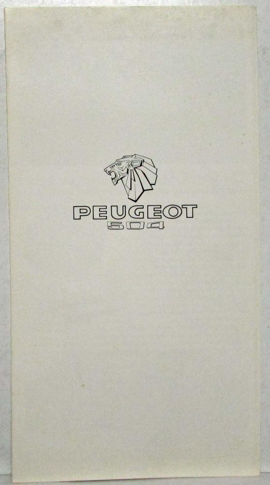 1976 Peugeot 504 Sales Folder