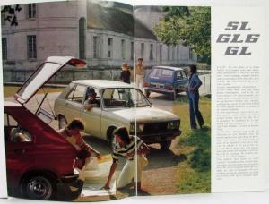 1977 Peugeot 104 SL GL6 & GL Sales Brochure - French Text