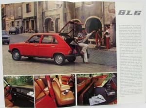 1977 Peugeot 104 SL GL6 & GL Sales Brochure - French Text