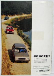 1977 Peugeot 104 SL GL6 & GL Sales Brochure - French Text