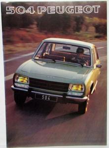 1977 Peugeot 504 GL TI & L Sales Brochure - French Text