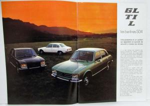 1977 Peugeot 504 GL TI & L Sales Brochure - French Text