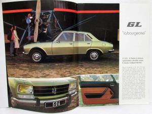 1977 Peugeot 504 GL TI & L Sales Brochure - French Text