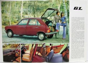 1977 Peugeot 104 SL & GL Sales Brochure - Right-Hand Drive