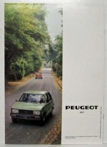 1977 Peugeot 104 SL & GL Sales Brochure - Right-Hand Drive