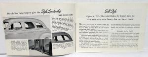 1941 Chevrolet Dealer Salesmen Fisher Body Handbook Features Info Sales Brochure