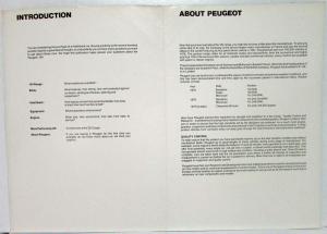 1977 Peugeot 104 Range Folder with Ad Sheets - UK Market